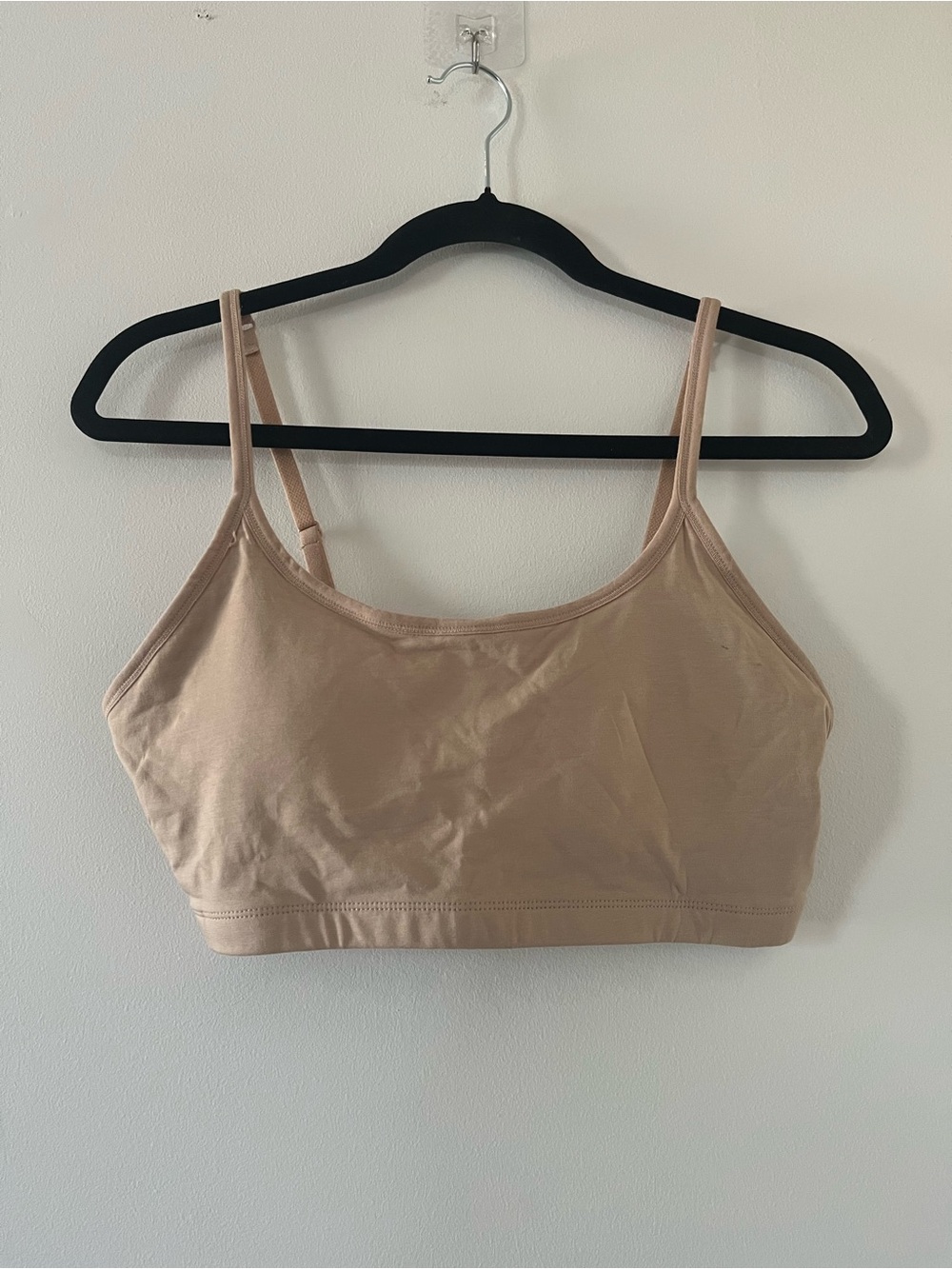 Pact Beige Organic Cotton Medium Wireless Padded Bra Neutral Comfy